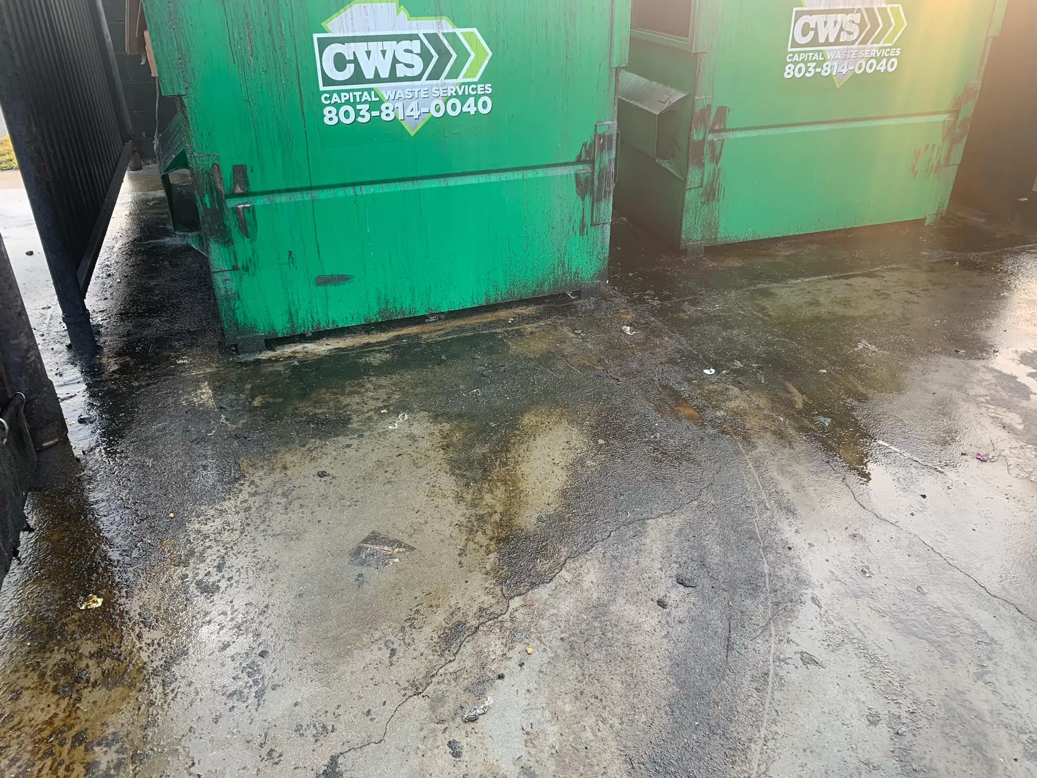 Dumpster Before High-Quality Dumpster Pad Cleaning For Businesses